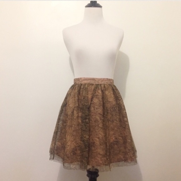 BB Dakota Floral Print Mesh Overlay Mini Skirt - Picture 3 of 7